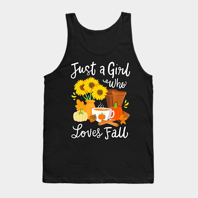 Fall Autumn Season Just a Girl Who Loves Fall Tank Top by mccloysitarh